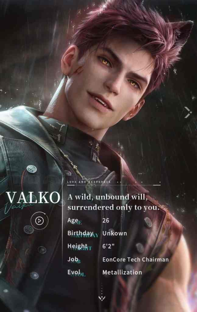 Love and Deep Space: Valko Cancelled 6th Love Interest