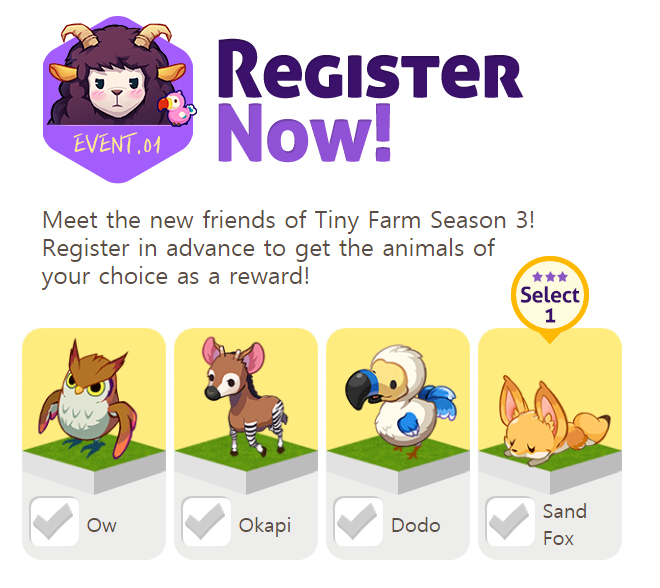 Tiny Farm Season 3 Mystery Forest Pre-Registration Event