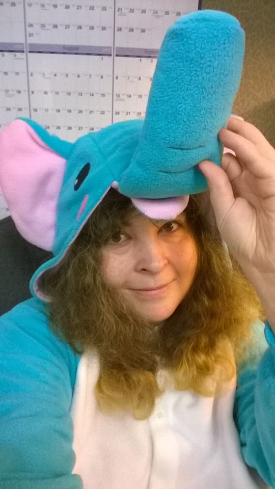 My Elephant Japanese Kigurumi Costume for a Halloween Party at Work Today