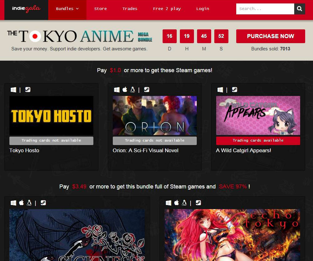 Tokyo Anime Mega Bundle of Steam Games