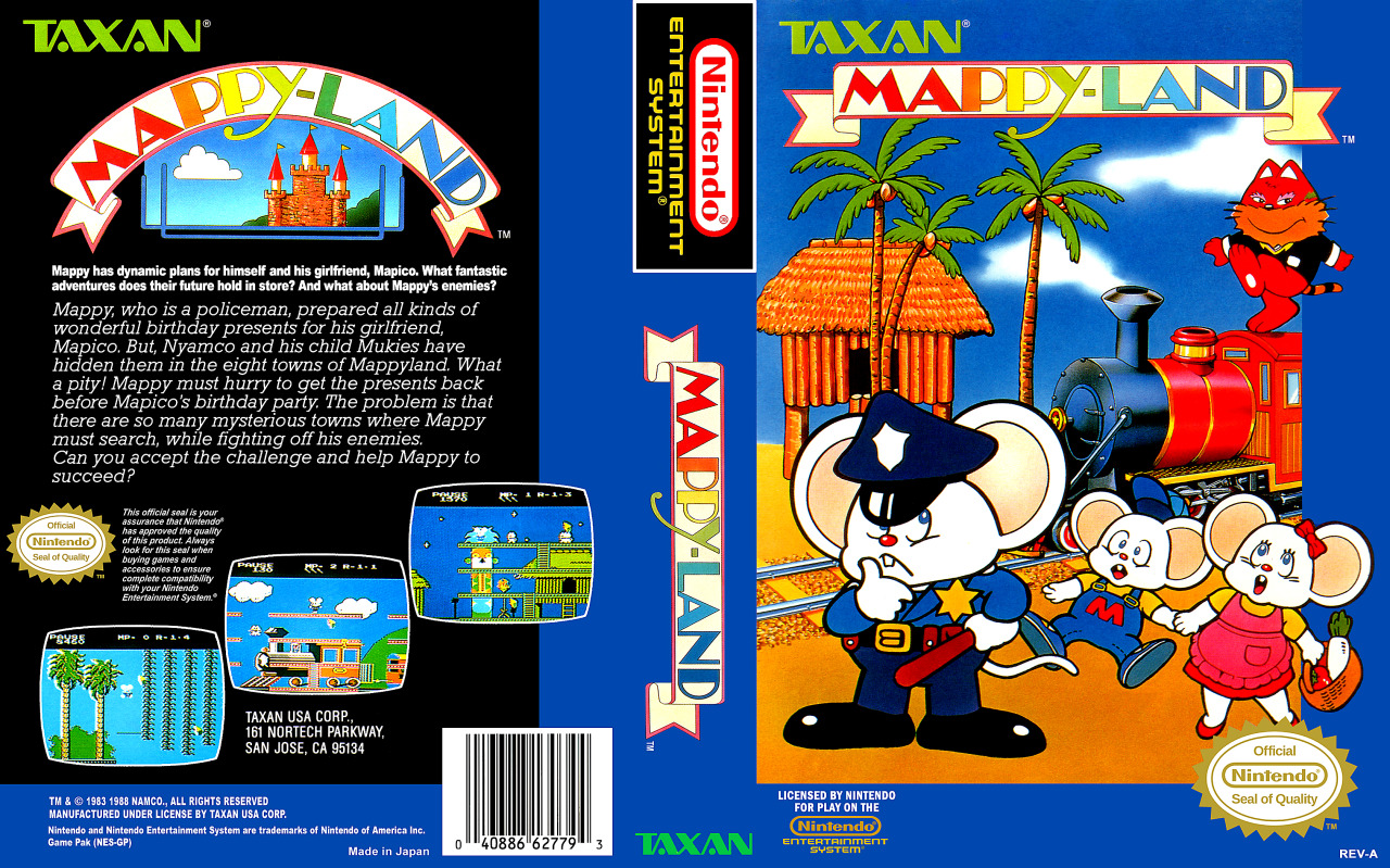 MappyLand – 8bit Nintendo – Retro Game Review – 1986