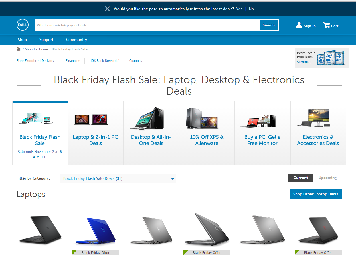 Black Friday 24 Hour Flash Sale Now Live at Dell | Black Friday Computers | Black Friday Laptops | Black Friday 2016