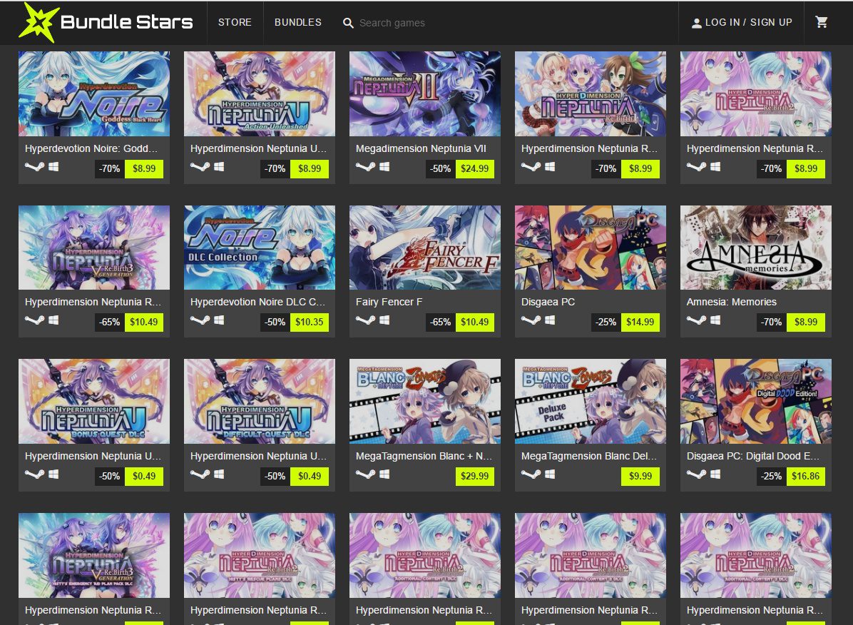 Save Up to 70% off Idea Factory Titles at Bundle Stars Featuring Hyperdimension Neptunia and Hyperdevotion Noire