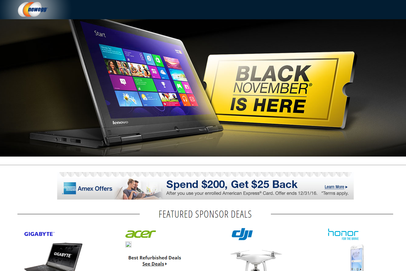 Newegg Announces their Black Friday Plans – Black Friday 2016 Starts Now