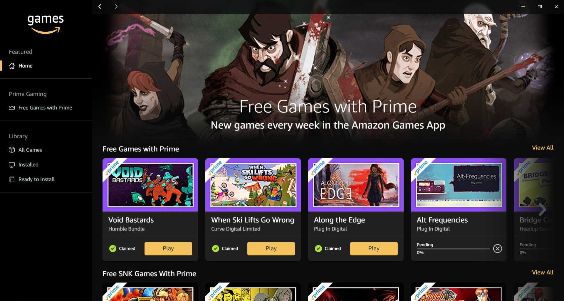 Free Games With Amazon Games For Amazon Prime Members