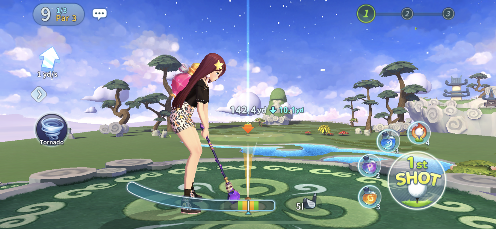 Birdie Crush Anime Multiplayer Mobile Game Golf Simulator