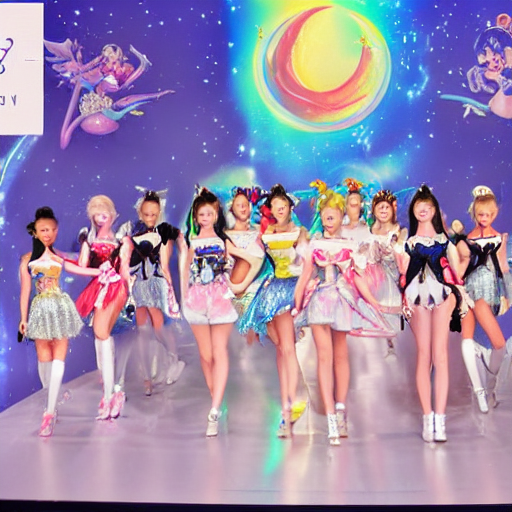 My AI Art Inspired By Sailor Moon and Runway Fashion Models
