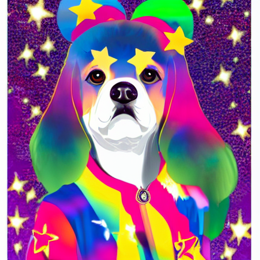 My AI Artwork Inspired By Lisa Frank and Sailor Moon